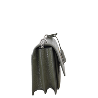 Saint Laurent Sunset Medium Croc-Embossed