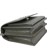 Saint Laurent Sunset Medium Croc-Embossed