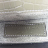 Saint Laurent Sunset Medium Croc-Embossed