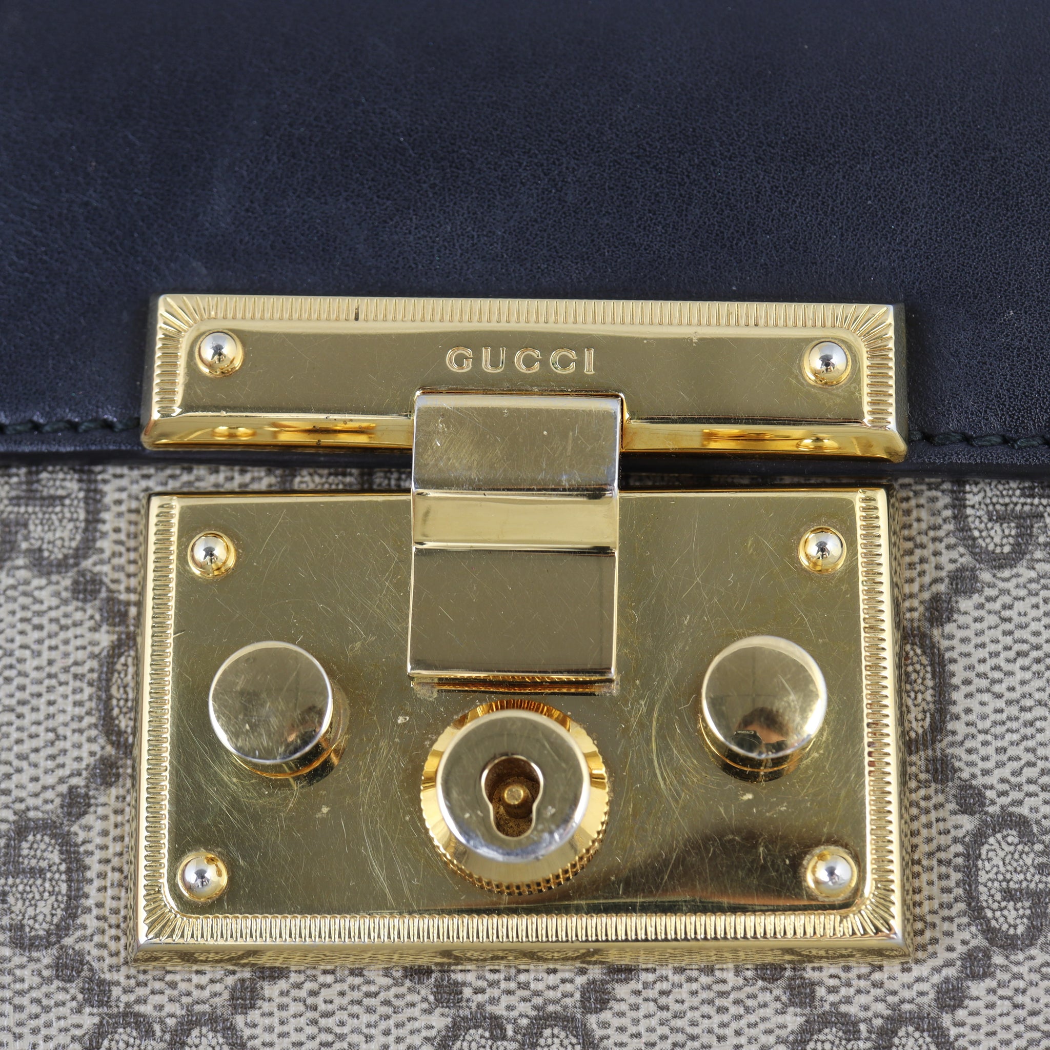 Gucci GG Supreme Padlock Small Shoulder Bag