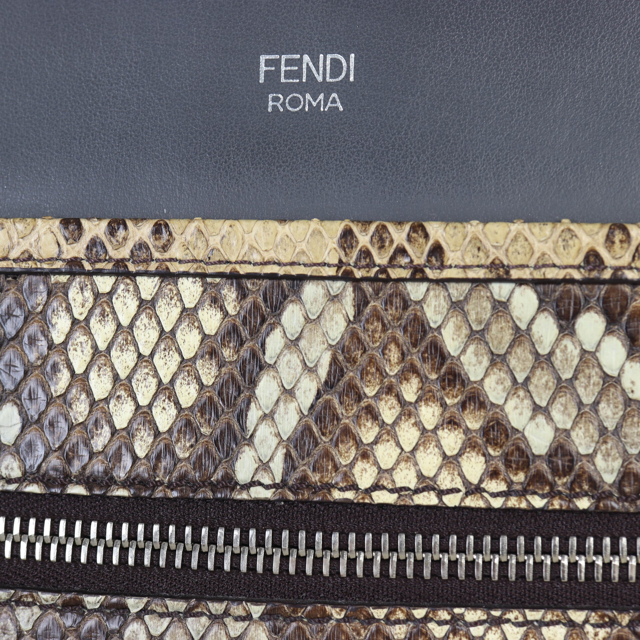 Fendi Runaway Tote Small Python