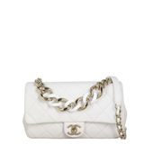 Chanel Elegant Plexi Double Chain Flap Bag