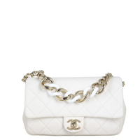 Chanel Elegant Plexi Double Chain Flap Bag