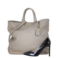 Prada Vitello Daino Shopping Tote