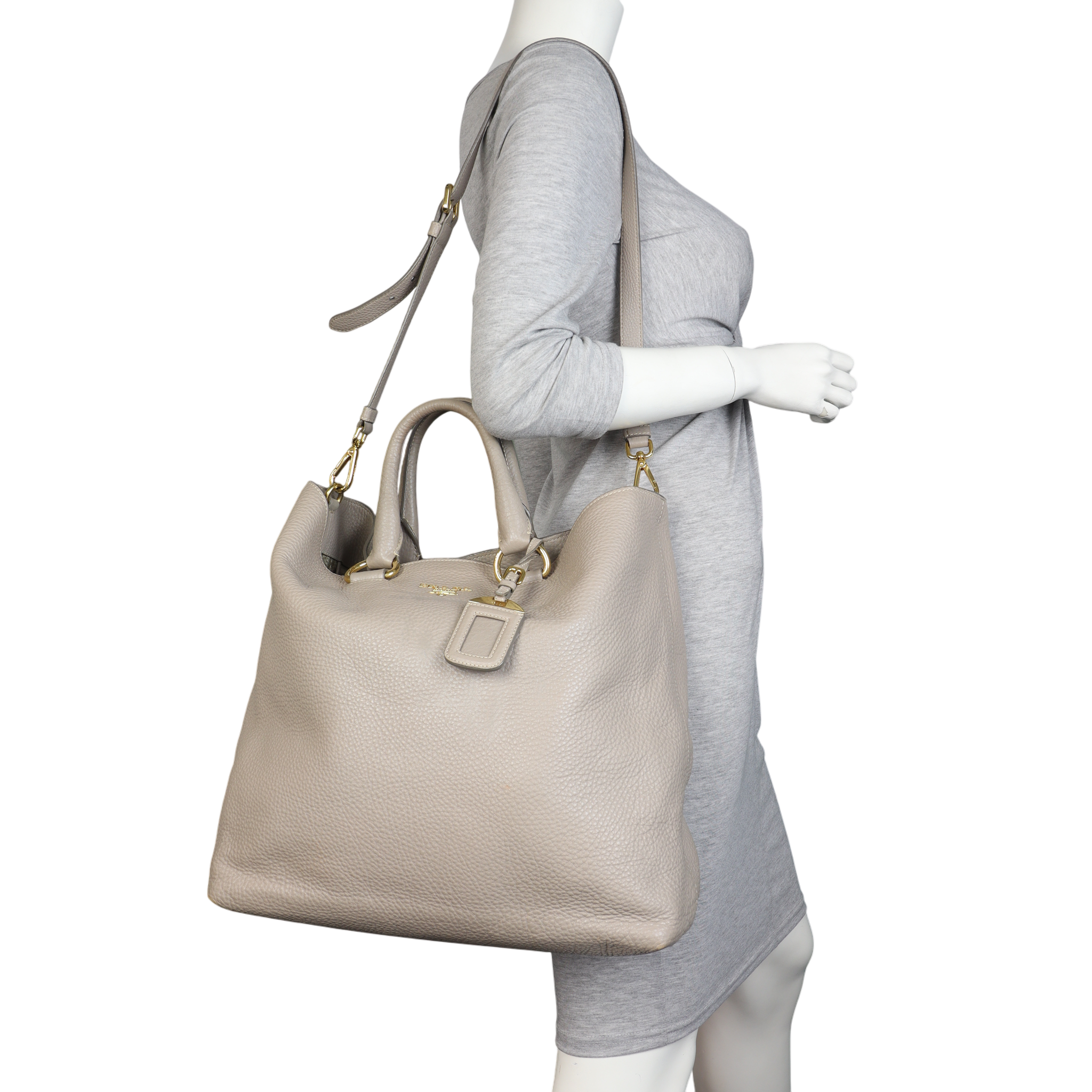 Prada Vitello Daino Shopping Tote