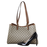 Gucci GG Monogram Emblem Tote Large