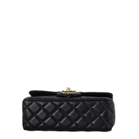 Chanel CC Flap Mini Rectangular Logo Top Handle Bag Lambskin