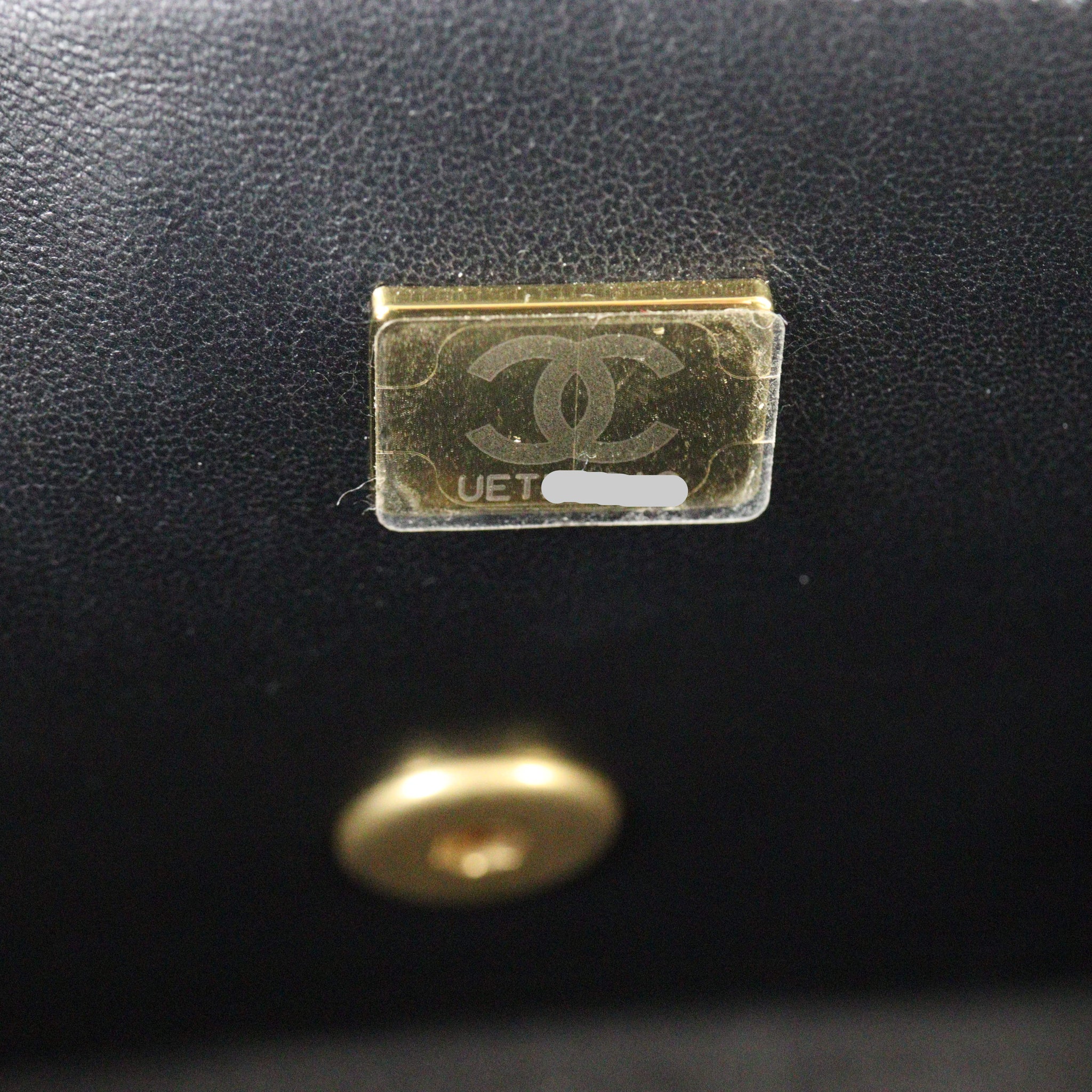 Chanel CC Flap Mini Rectangular Logo Top Handle Bag Lambskin