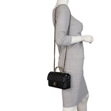 Chanel CC Flap Mini Rectangular Logo Top Handle Bag Lambskin
