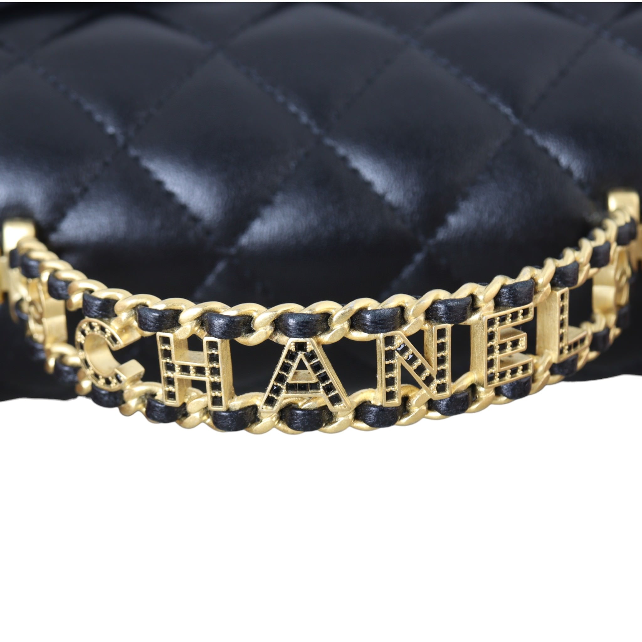 Chanel CC Flap Mini Rectangular Logo Top Handle Bag Lambskin