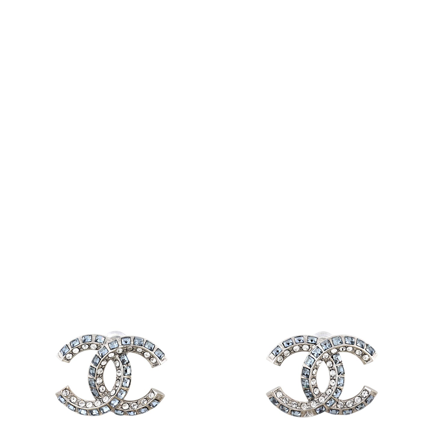 Chanel Baguette Crystal CC Earrings