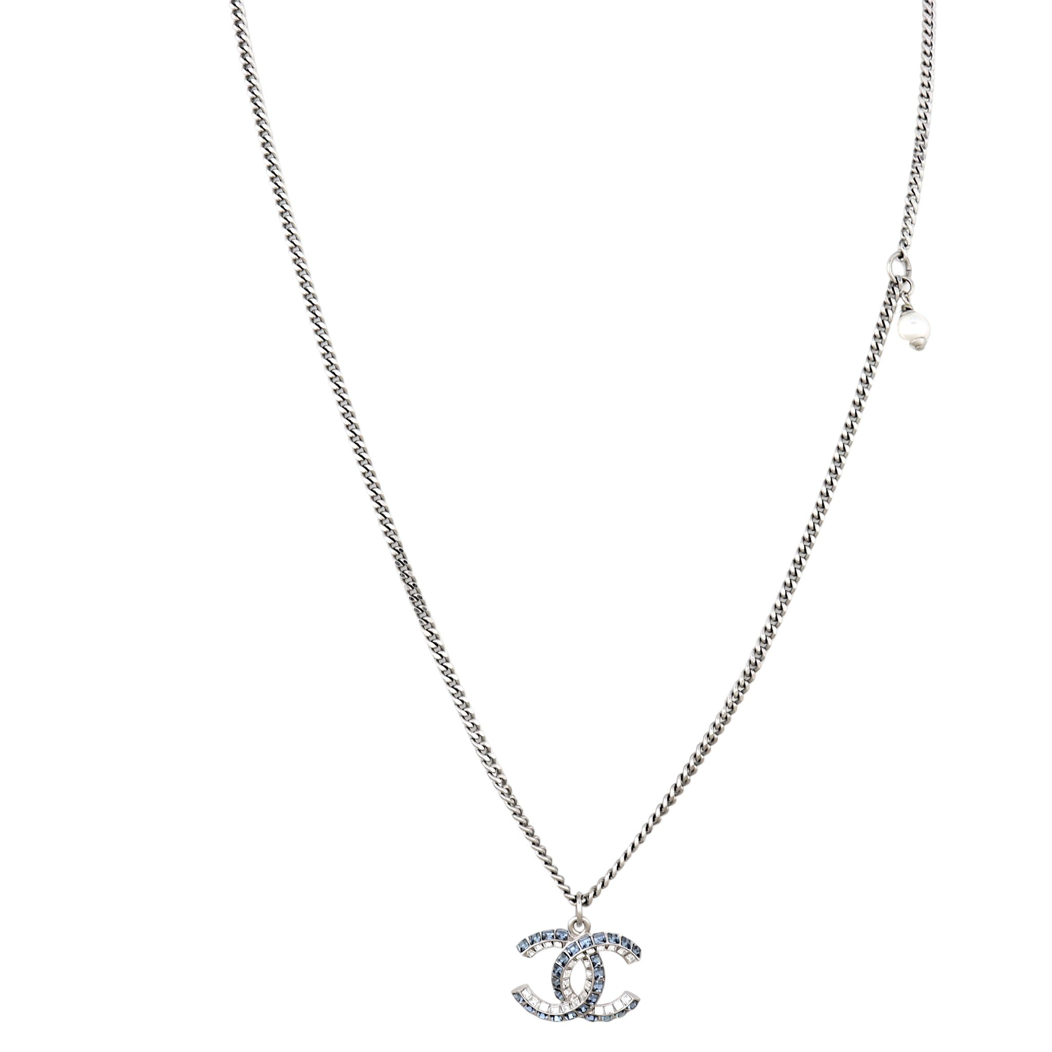 Chanel Baguette Crystal CC Necklace