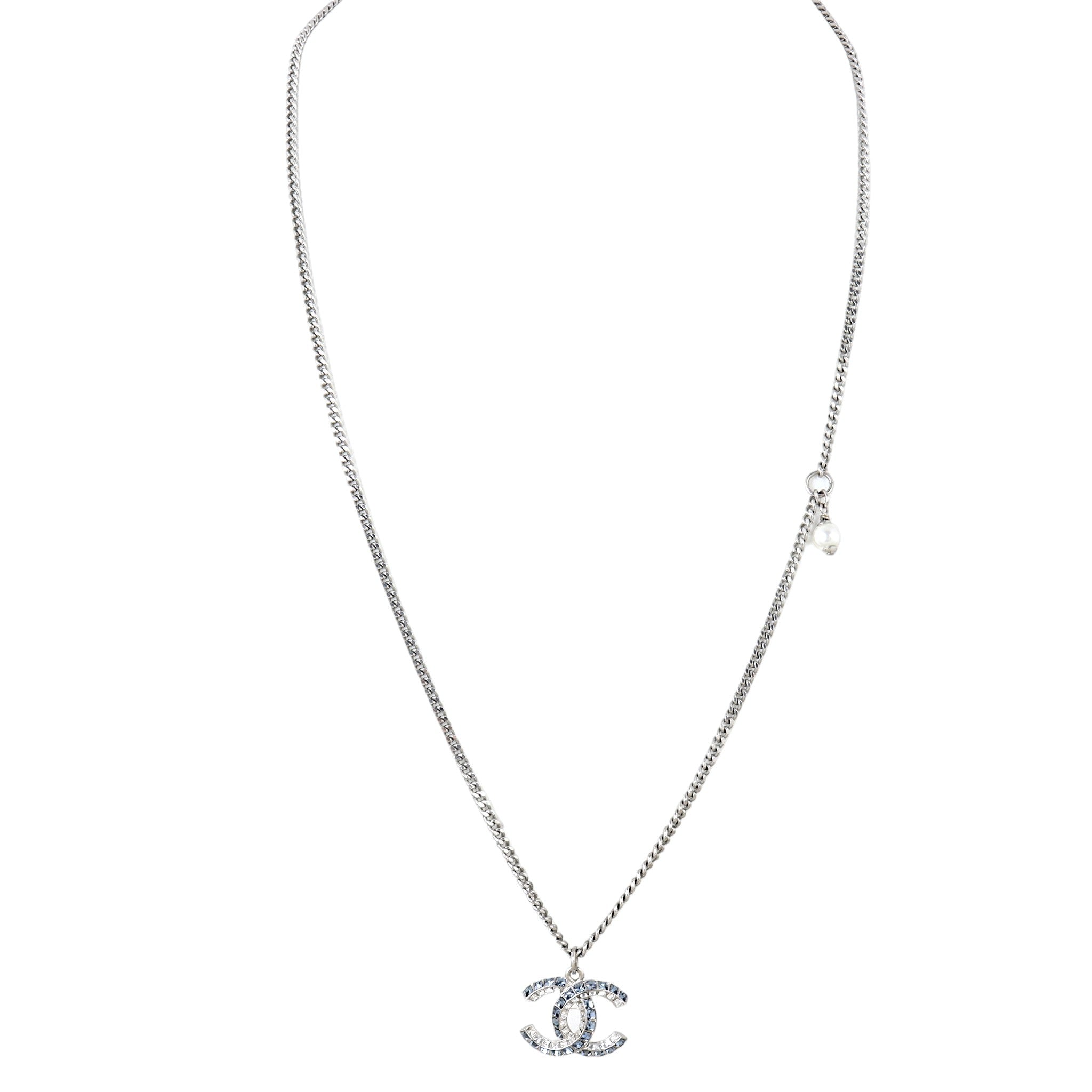 Chanel Baguette Crystal CC Necklace