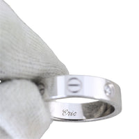 Cartier Love Ring Small 18k White Gold 1 Diamond