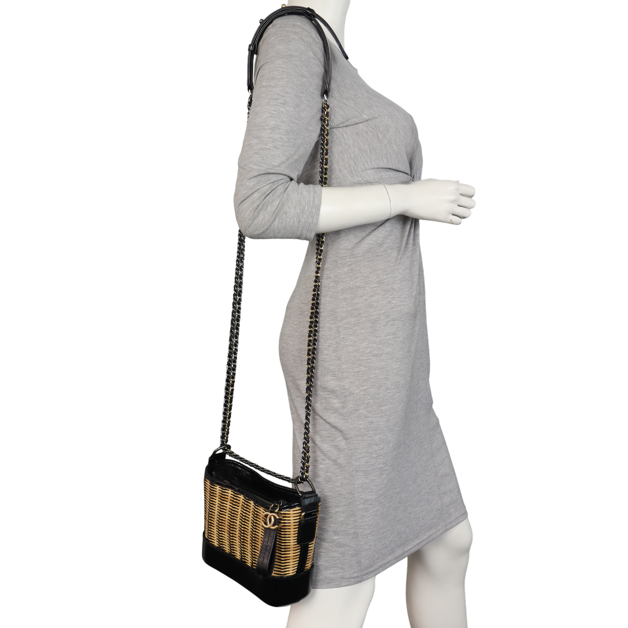 Chanel Gabrielle Hobo Small Rattan