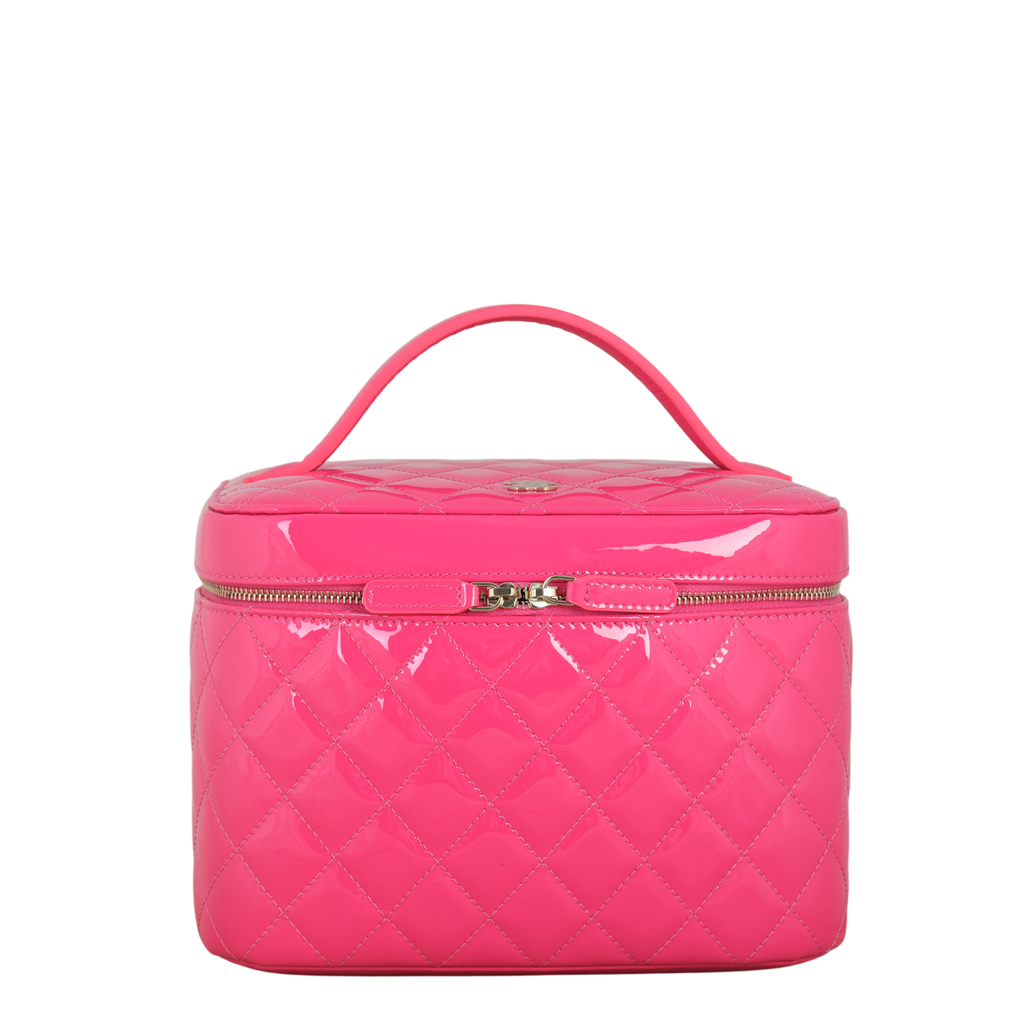Chanel Top Handle Vanity Case Large Patent