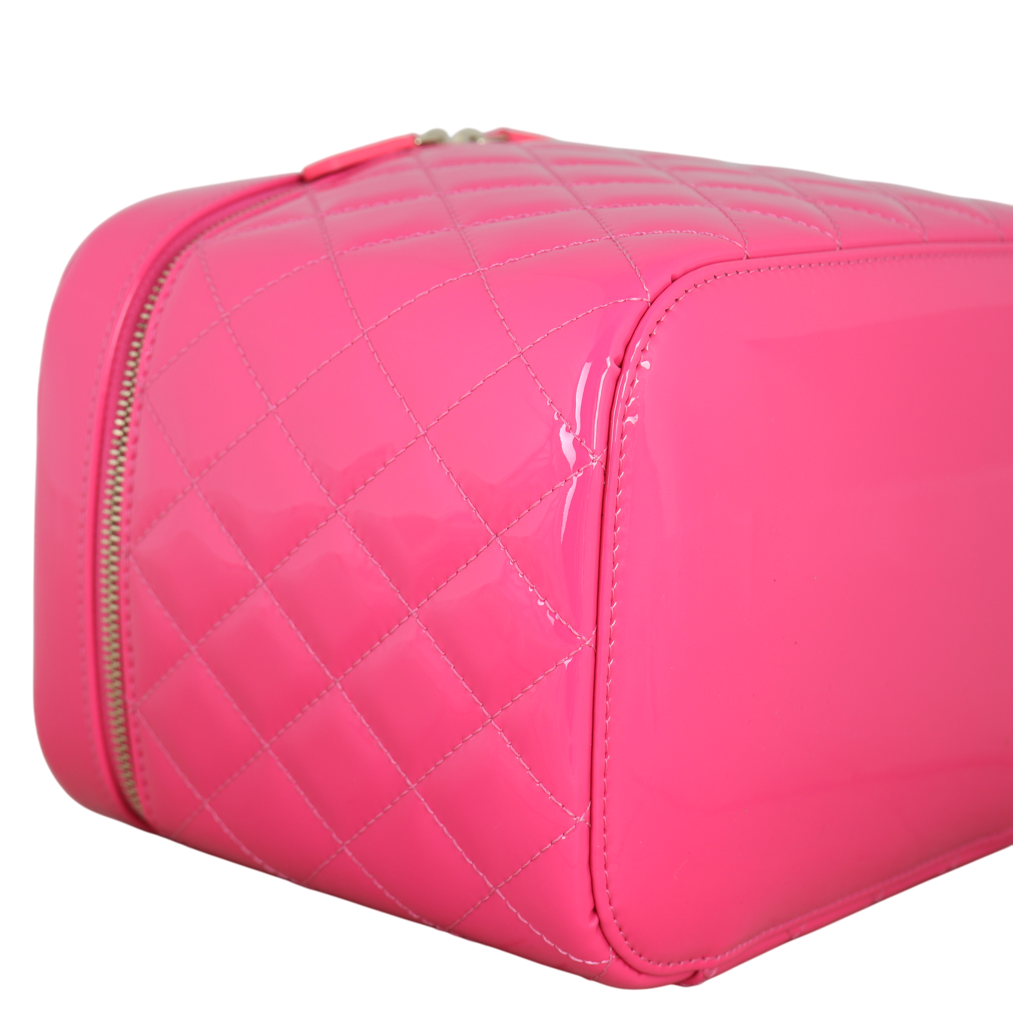 Chanel Top Handle Vanity Case Large Patent