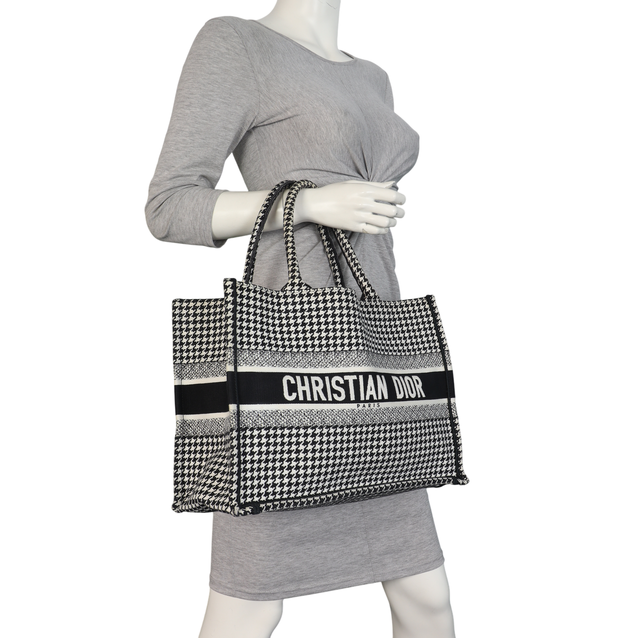 Dior Book Tote Medium Houndstooth