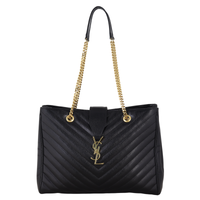 Saint Laurent Chevron Shopping Tote
