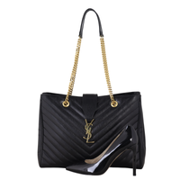 Saint Laurent Chevron Shopping Tote