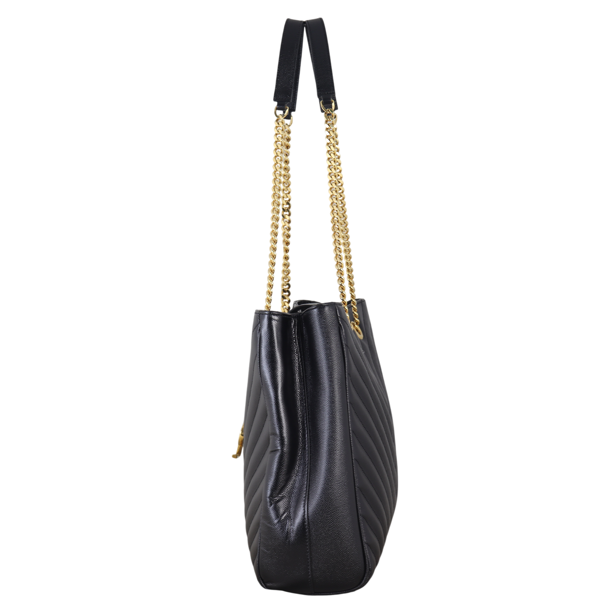 Saint Laurent Chevron Shopping Tote