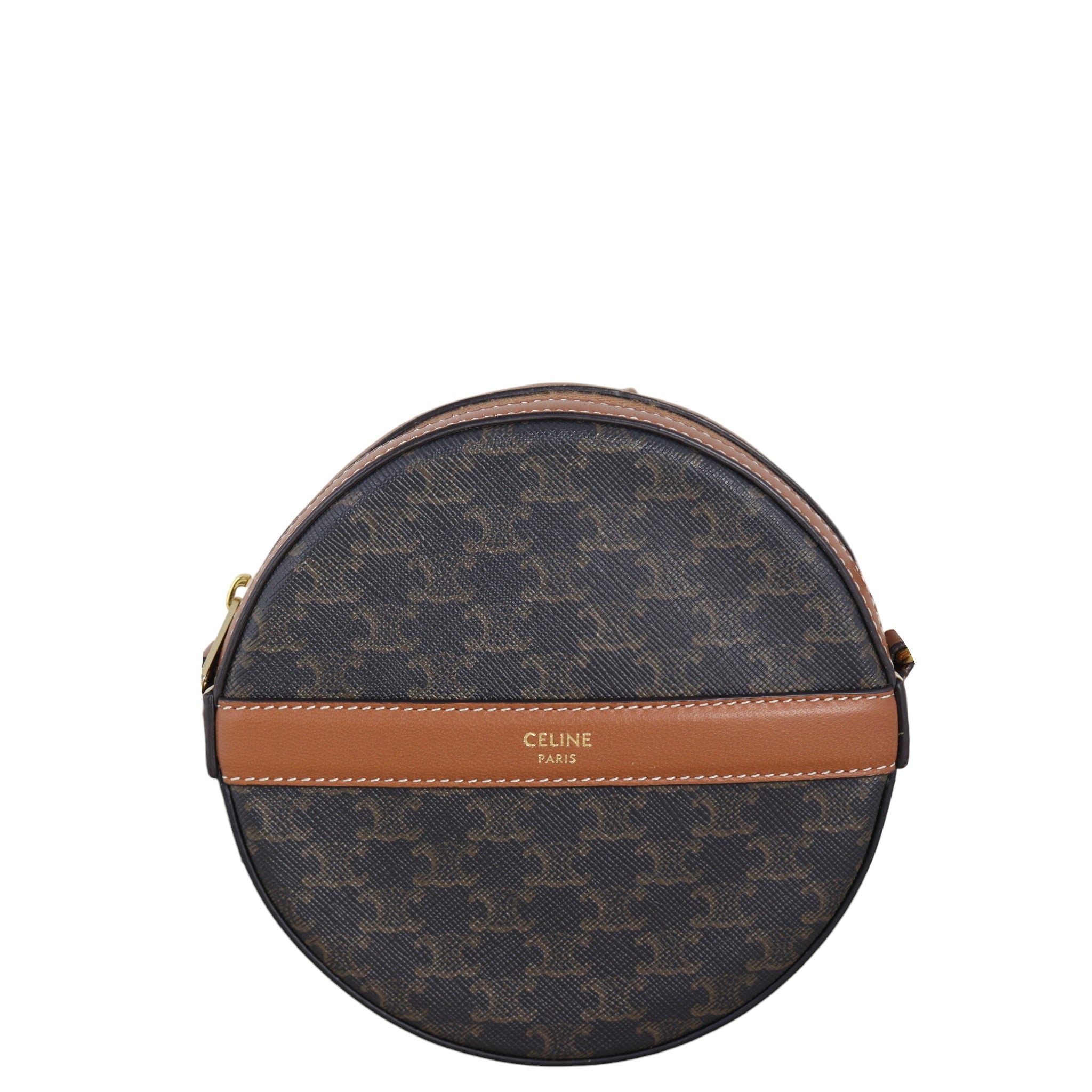 Celine Triomphe Round Purse on Strap