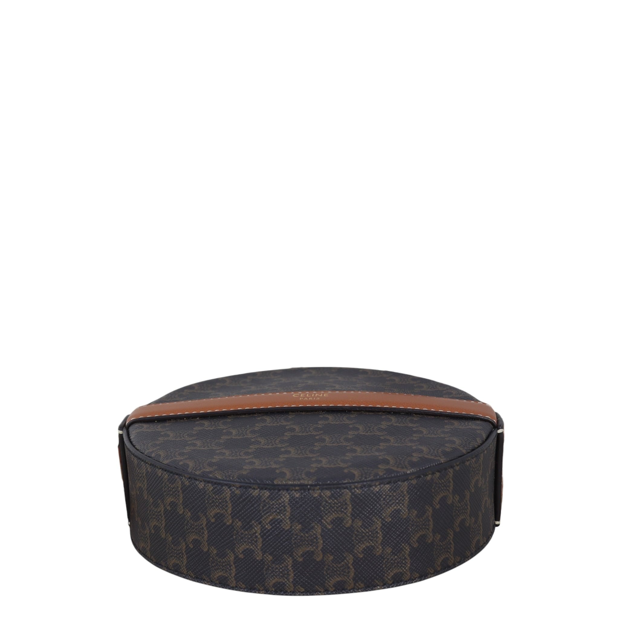 Celine Triomphe Round Purse on Strap