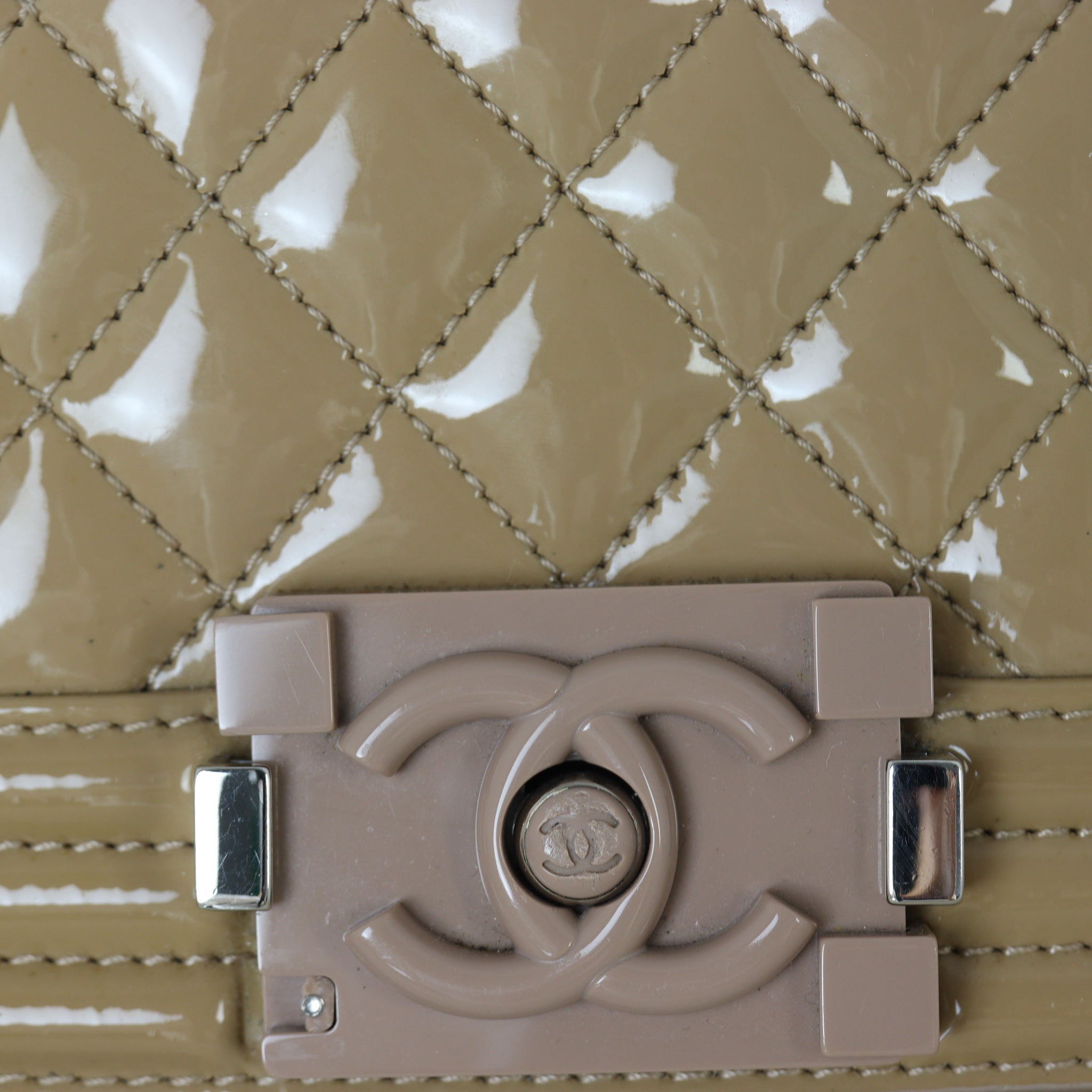 Chanel Boy New Medium Plexiglass Patent