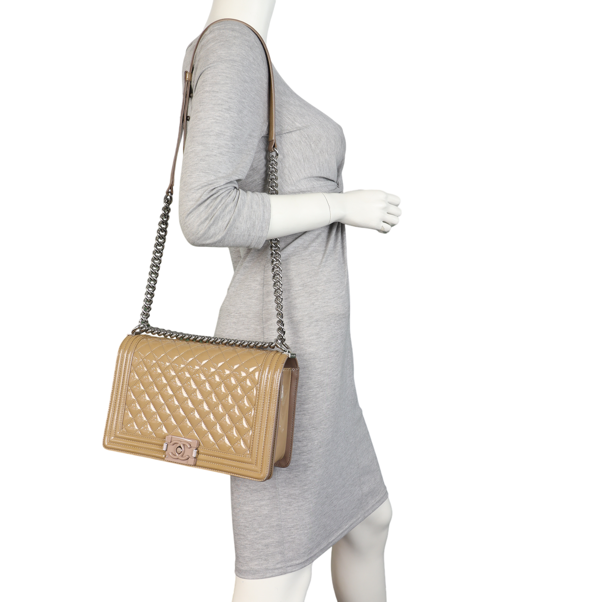 Chanel Boy New Medium Plexiglass Patent