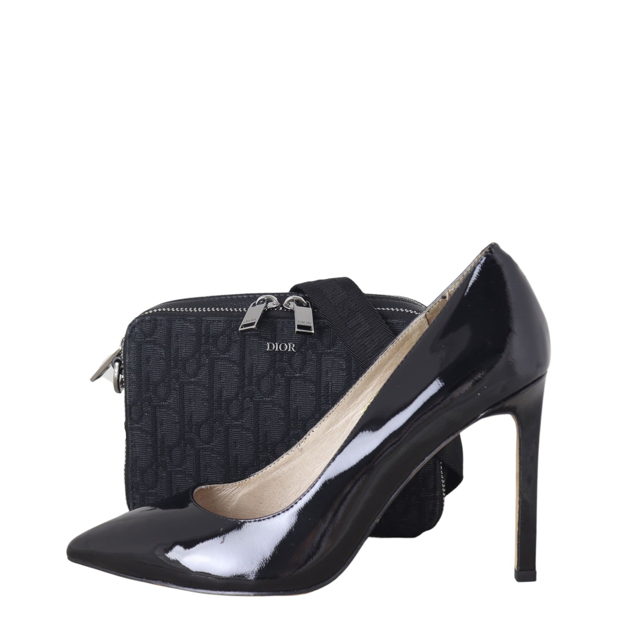 Dior Double Zip Pouch with Strap Oblique