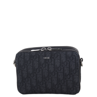Dior Double Zip Pouch with Strap Oblique