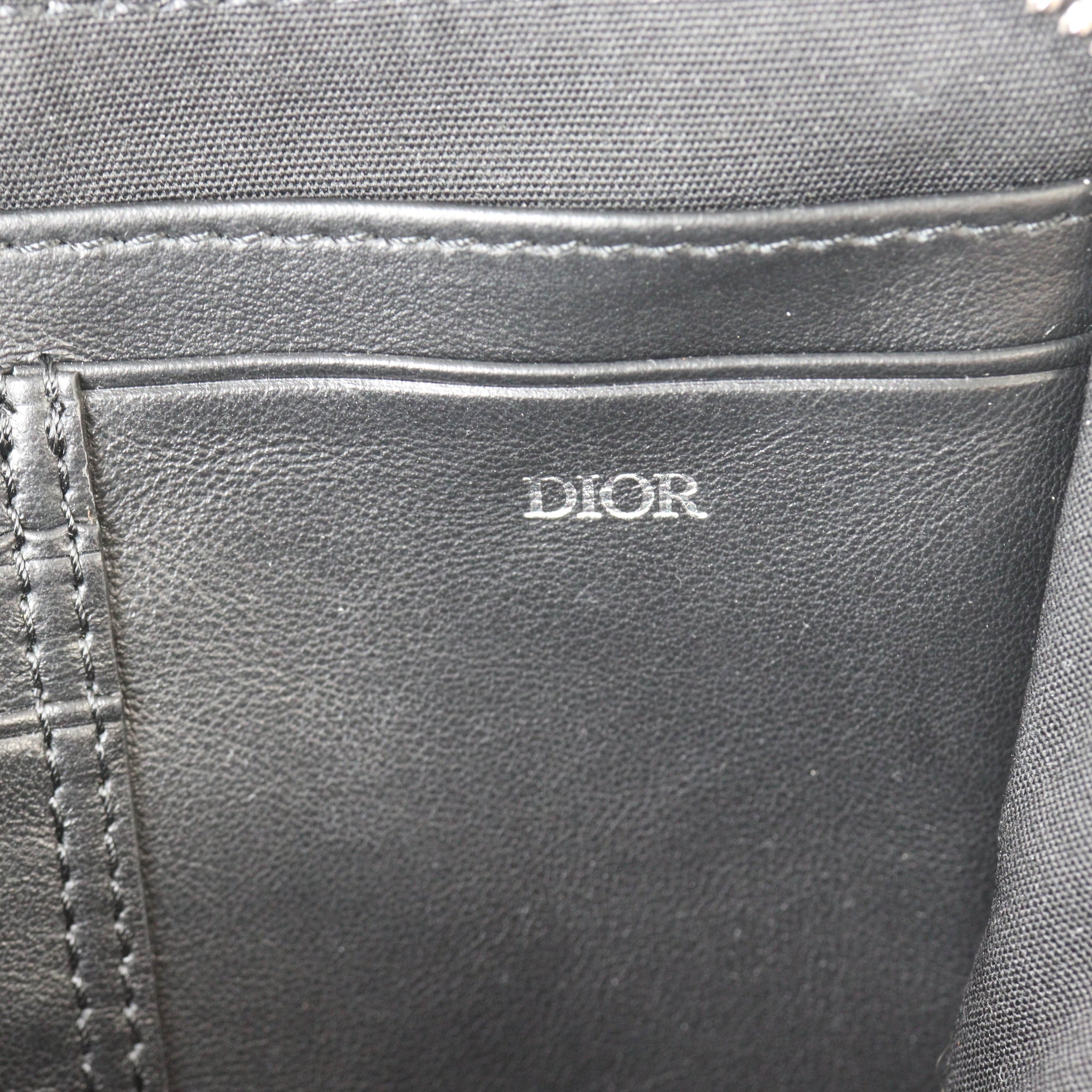 Dior Double Zip Pouch with Strap Oblique