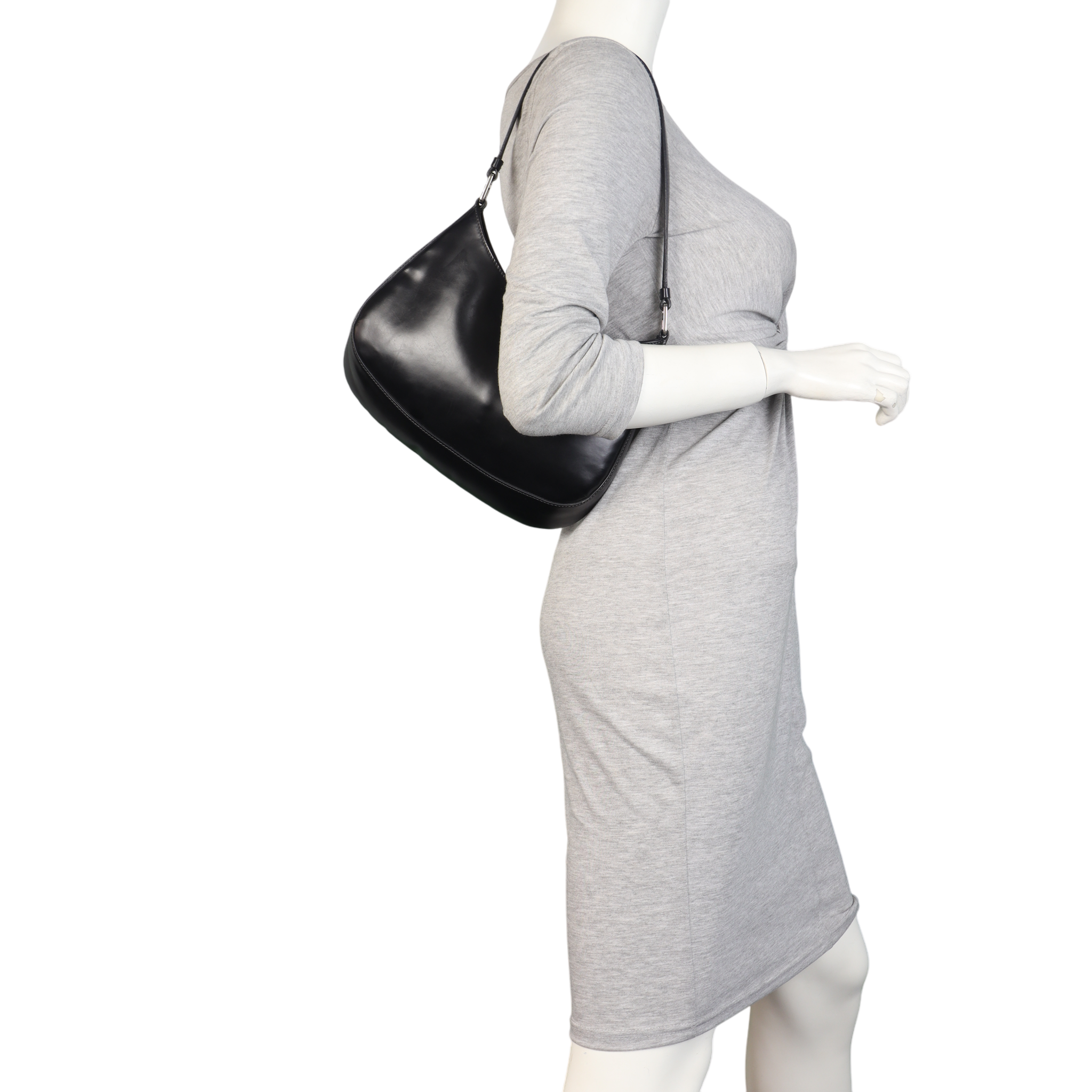 Prada Cleo Shoulder Bag Brushed Leather