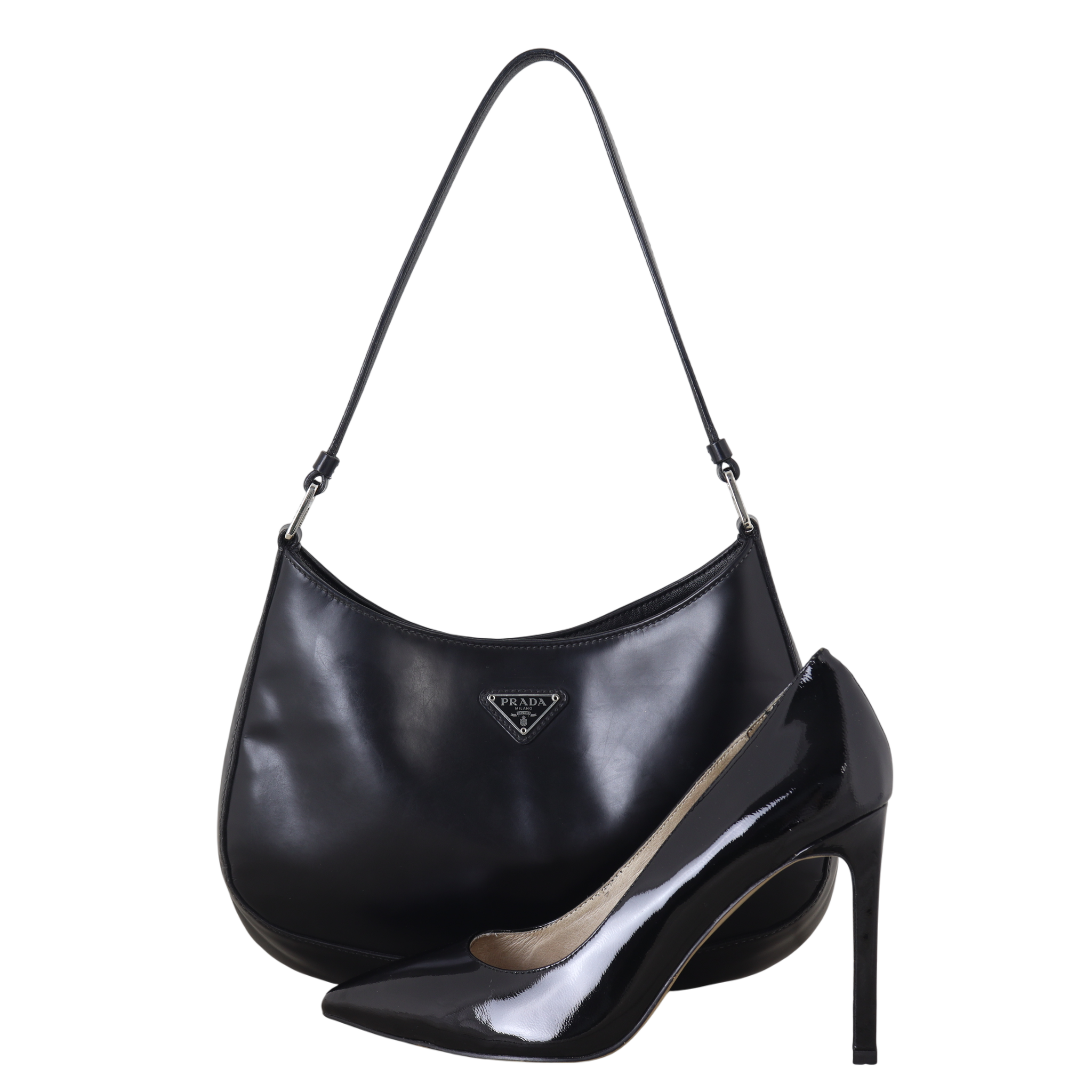 Prada Cleo Shoulder Bag Brushed Leather