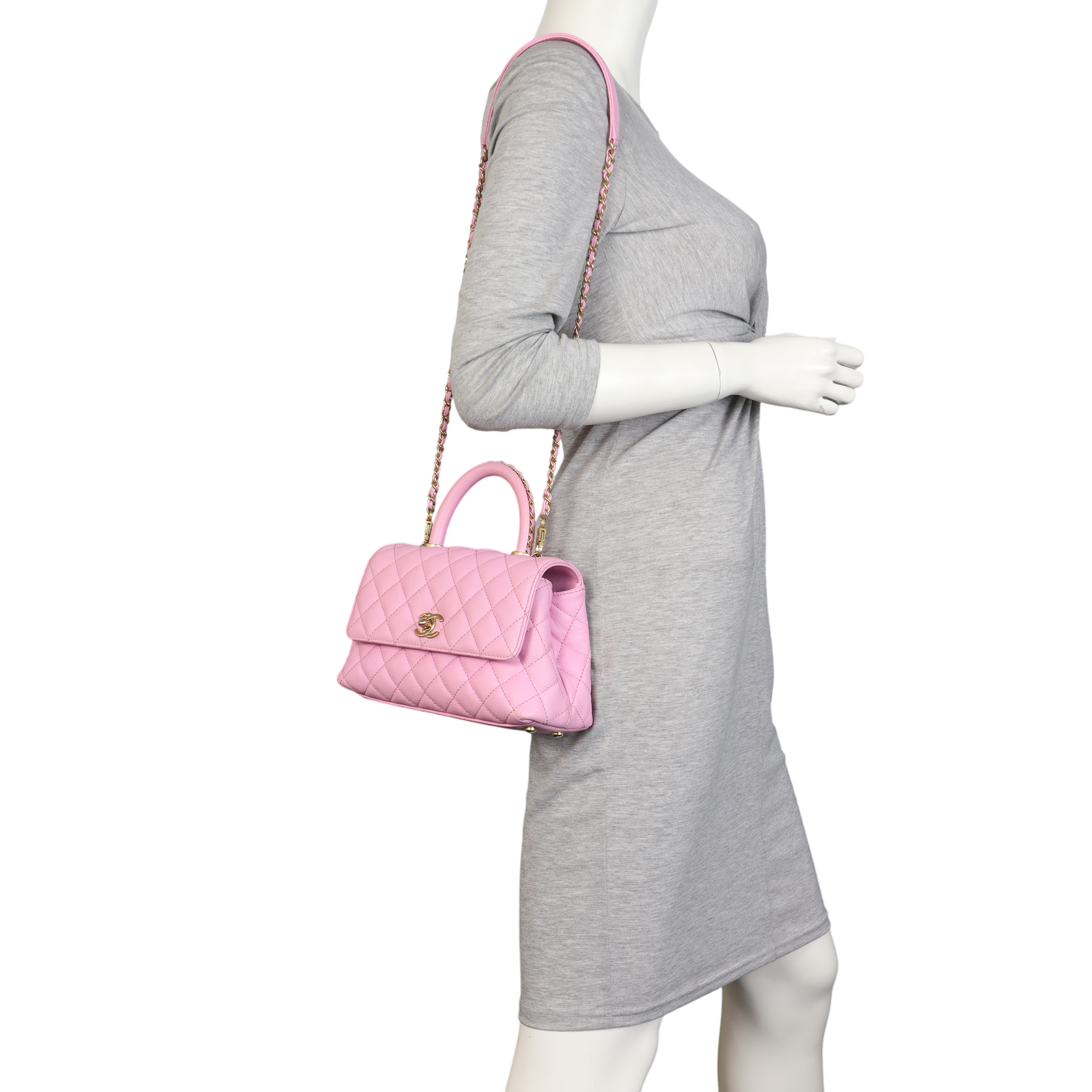 Chanel Coco Chain Top Handle Mini Bag