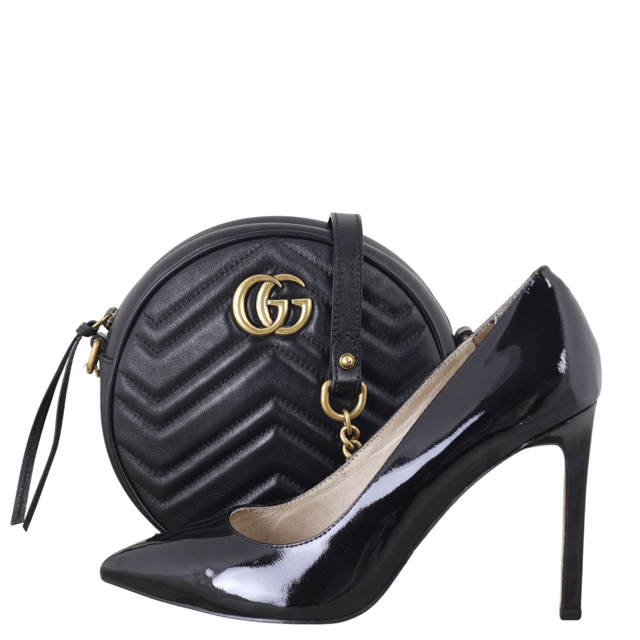 Gucci GG Marmont Round Chain Shoulder Bag