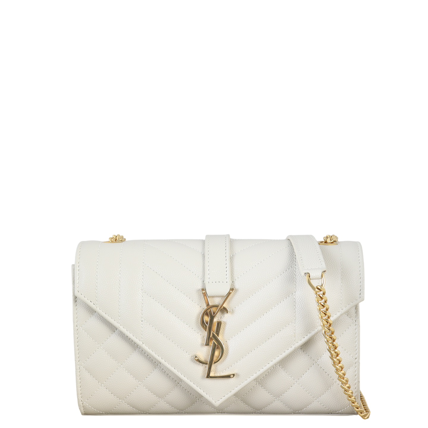Saint Laurent Monogram Mix Matelasse Envelope Chain Bag Small