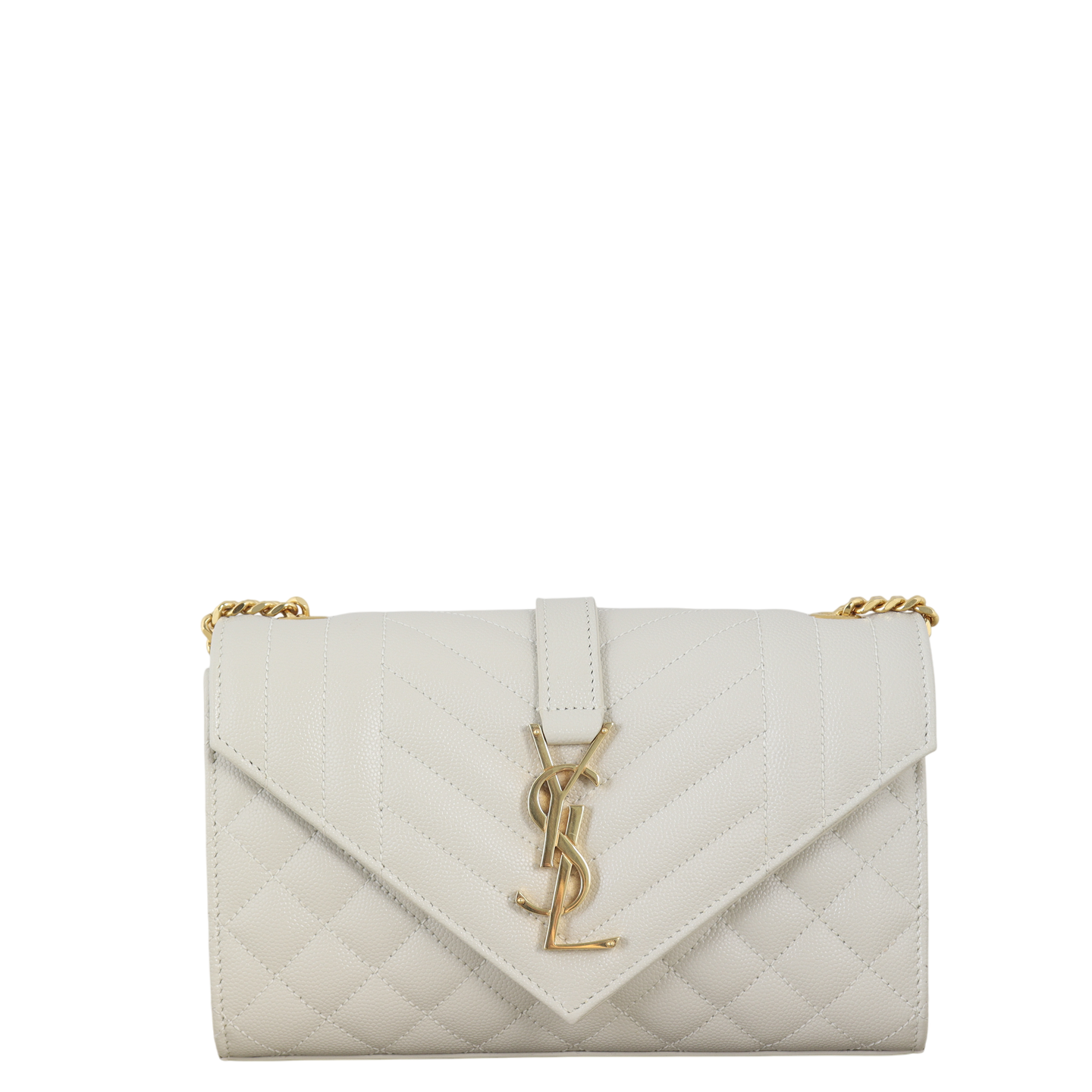 Saint Laurent Monogram Mix Matelasse Envelope Chain Bag Small