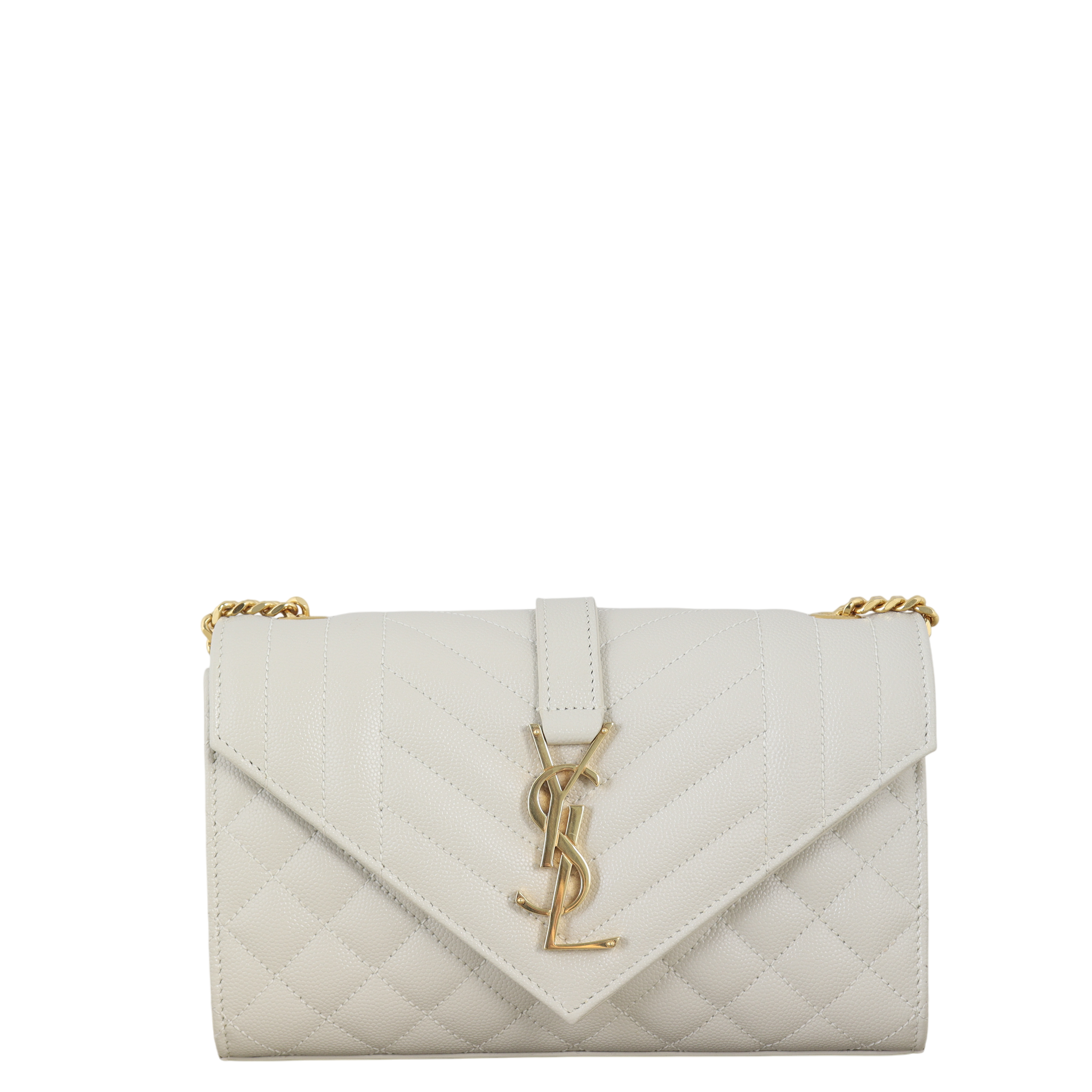 Saint Laurent Monogram Mix Matelasse Envelope Chain Bag Small