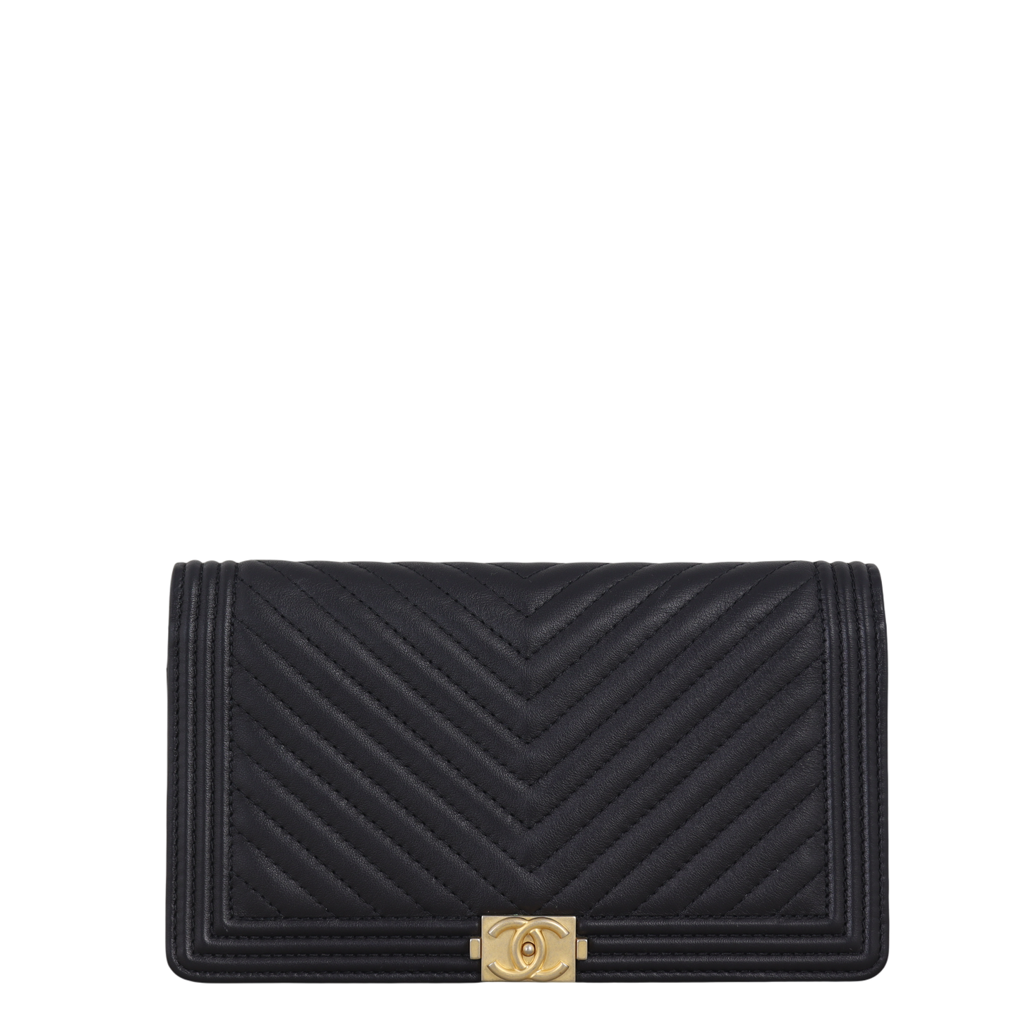 Chanel Boy Long Flap Wallet Chevron