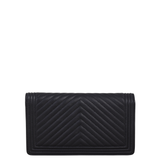 Chanel Boy Long Flap Wallet Chevron