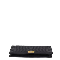 Chanel Boy Long Flap Wallet Chevron