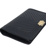 Chanel Boy Long Flap Wallet Chevron