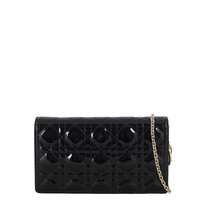 Dior Lady Dior Patent Cannage Pouch