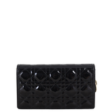 Dior Lady Dior Patent Cannage Pouch