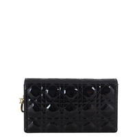 Dior Lady Dior Patent Cannage Pouch