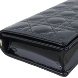 Dior Lady Dior Patent Cannage Pouch