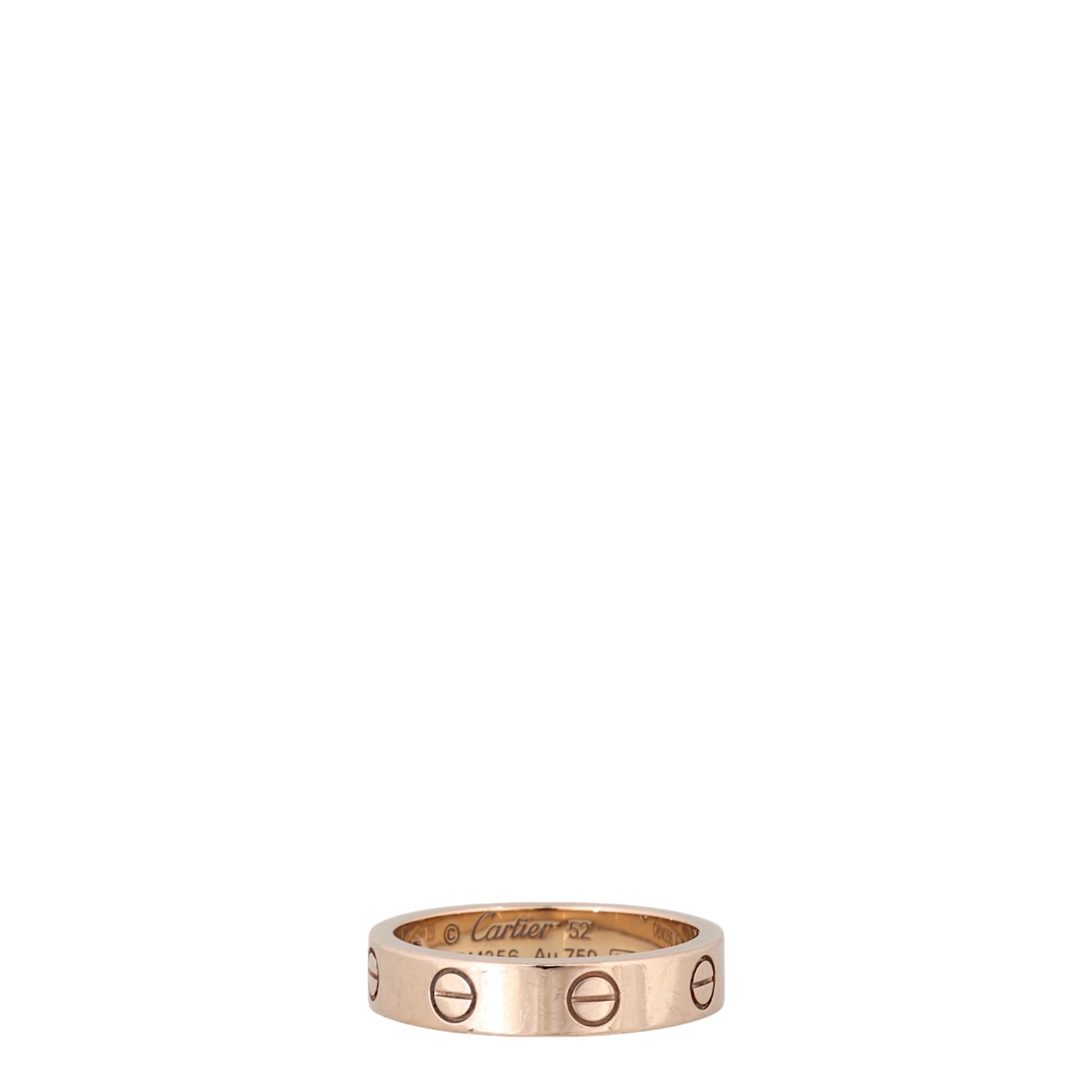 Cartier Love Ring Small 18k Rose Gold 1 Diamond