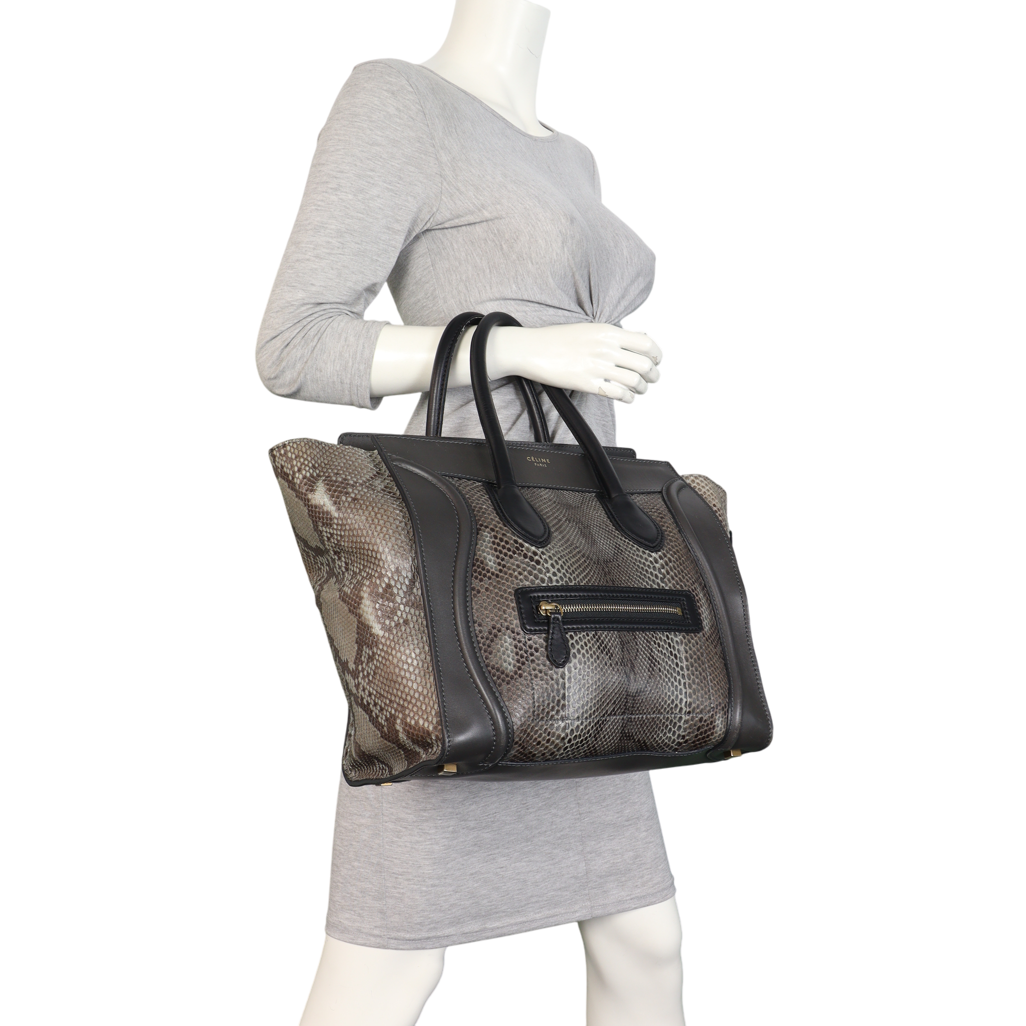 Celine Mini Luggage Tote Python