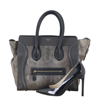 Celine Mini Luggage Tote Python